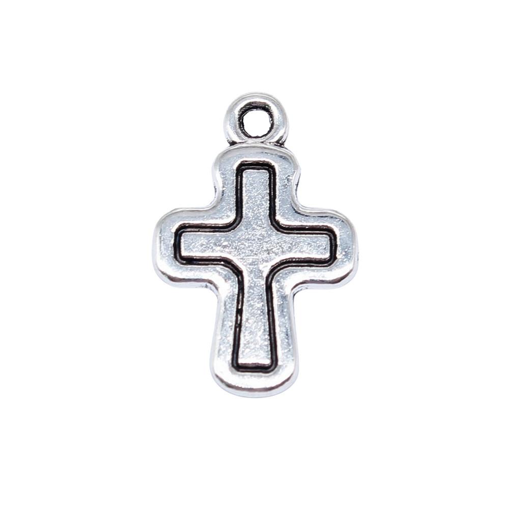 Pingentes de Cruz Clássica em Liga de Metal Multicor Para Joias Cristãs Minimalistas