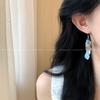 Boucles d'oreilles pendantes pétale coquillage dégradé bleu: Boucles d'oreilles d'été magnifiques pour les vacances à la plage 2025