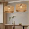 Wicker LED Pendant Light - New Chinese Style, Zen Tea Room or Dining Light, Japanese Bamboo Art Lantern, Antique Style
