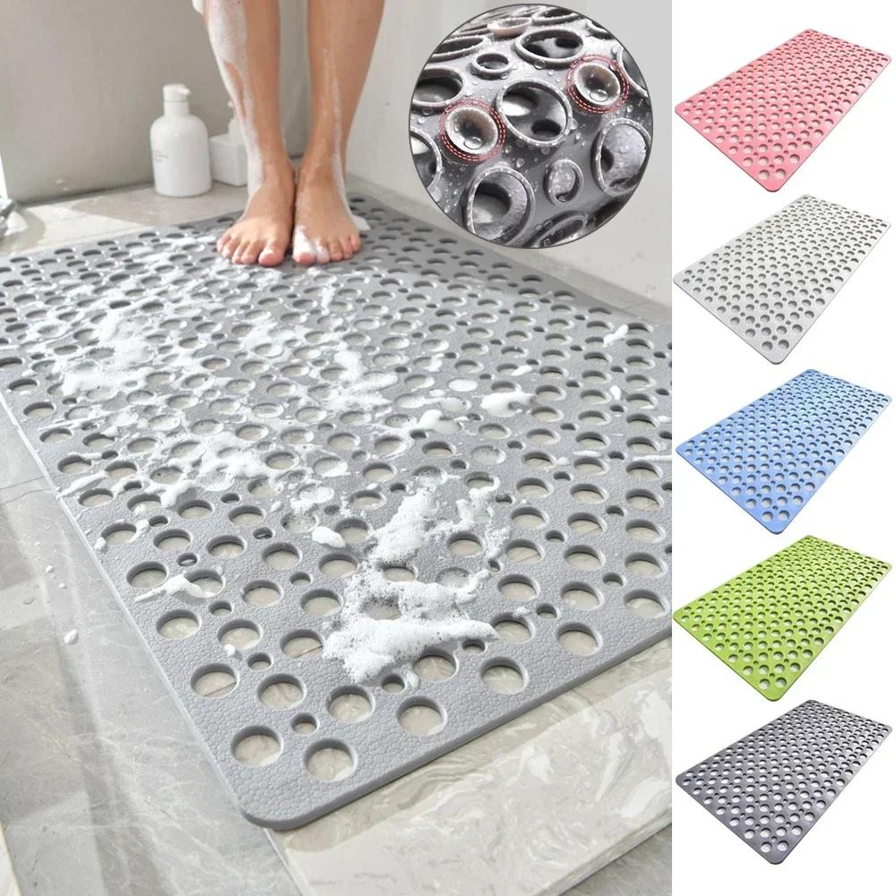 Hollow Hydrophobic Thicken Anti Slip Pad Shower Bath Mat Antibacterial Suction Cup Bathroom Rug Massage Pad Bathroom Accessories
