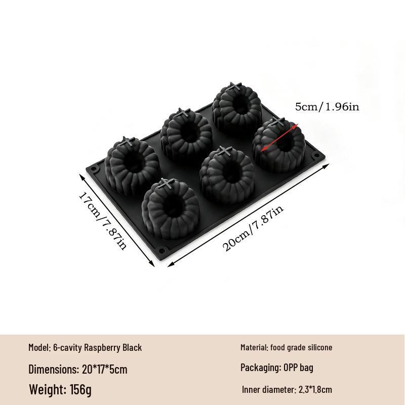 Lebensmittelechte Silikon-Kuchenform: 12-Kammer Bananen-Blaubeer-Birnen-Mousse, Leicht zu lösen & Hitzebeständig