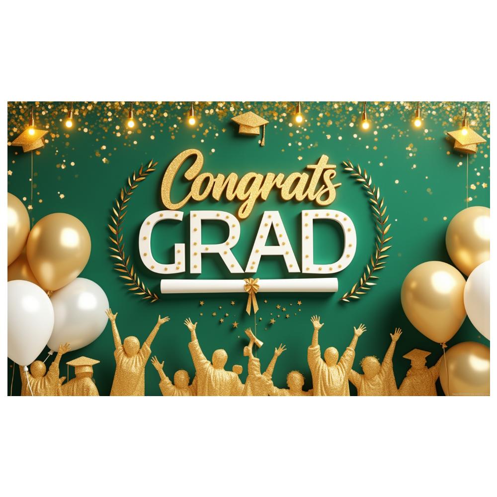 Graduation Party Graduation Cap Theme Event Banner Graduation Celebration Festive Lights For Party Backdrop Indoor Decoration