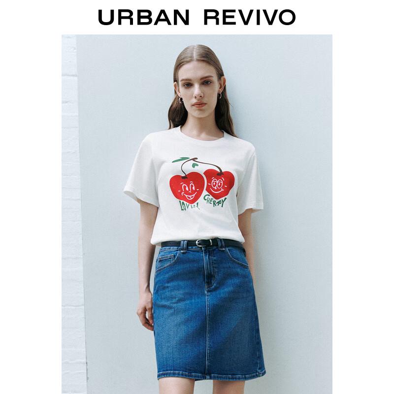 UR 2025 Women s Color-Block Printed Cotton T-Shirt S