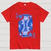 King of Hearts Valentine Shirt Matching Couple Gift Cotton Summer Casual Cool Loose T-Shirt