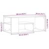 VidaXL Table d'appoint vieux bois 100x50x40 cm bois d'ingénierie, table d'appoint, table de salon, table latérale, bout de 856556