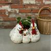 1PCAdorable ChickenFamily Resin Flower PotCreative Desktop Lawn Decor for Courtyard Terrace Garden Balcony Landscape Arrangement
