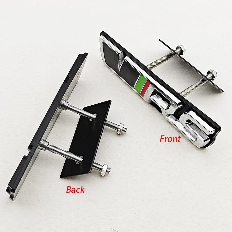 3D Metal RS Logo Emblem Car VRS Letters Front Grille Badge Sticker For Skoda VRS Octavia 1 2 3 Rapid Kodiaq Karoq Fabia Kamiq