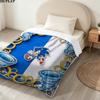 Sonic Printed Flannel Blanket, soft throw for bedroom sofa, washable, Christmas present, great gift.