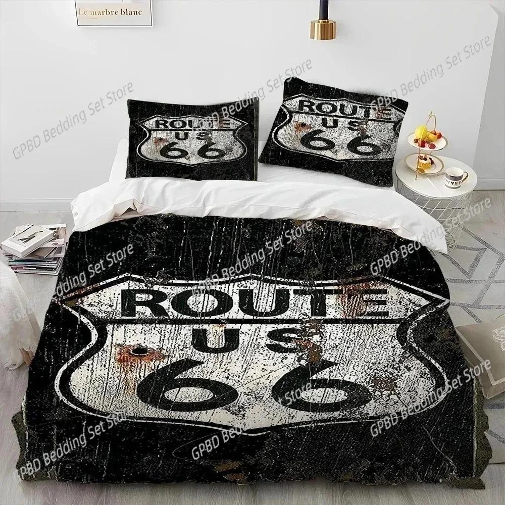 Historic Route 66,Mother Road 3D NEW Duvet Cover Pillowcase Bedding Set Adult Boy Girl Bedroom Decoration Single Double Large
