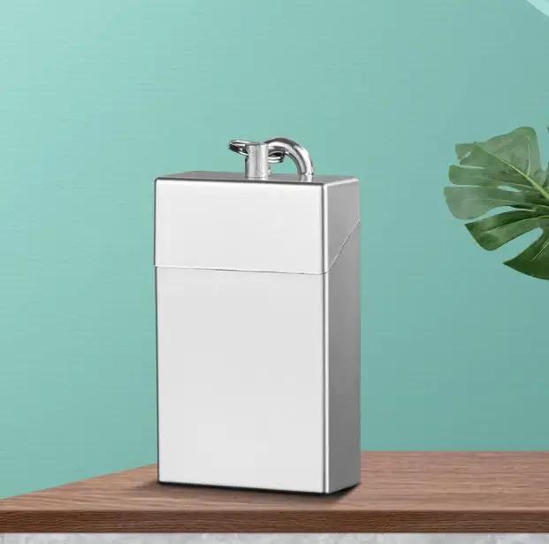 Portable Ashtray with Keychain Drawer Ash Holder Stainless Steel Cigarette Tray for Outdoor Car Travel Mini Ashtray Container