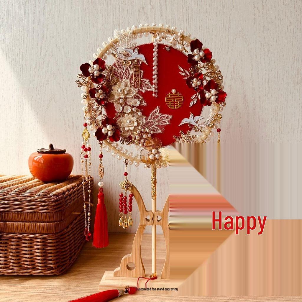 DIY Wedding Bride's Double-sided Handheld Fan Kit - Xiuhe & Hanfu Inspired