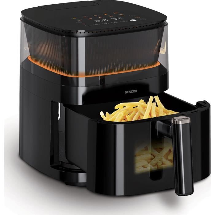 Friteuse a air chaud - SENCOR - SFR 5050BK - Capacité 5 L - 10 programmes de cuisson - 1500 W - Noir