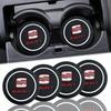 Heiß Neu 1/2 Stück Auto Hitzebeständiger Untersetzer Silikagel Becherhalter Schmutzmatte Für SEAT Ibiza Leon Arona Ateca Tarraco Alhambra Cupra