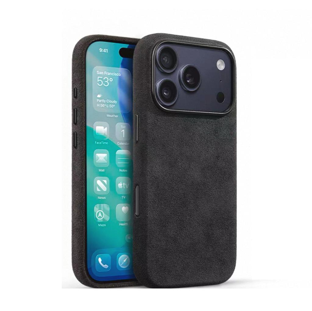 For iPhone 18 Pro Max Alcantara Magnetic Case With MagSafe Supercar Same Suede Luxury Leather Cover For iPhone 18 17 Pro Max