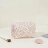 Women's Floral Quilted Cosmetic Bag Large Capacity Toiletries Storage Bag for Ladies Travel Outdoor Portable Makeup Bags