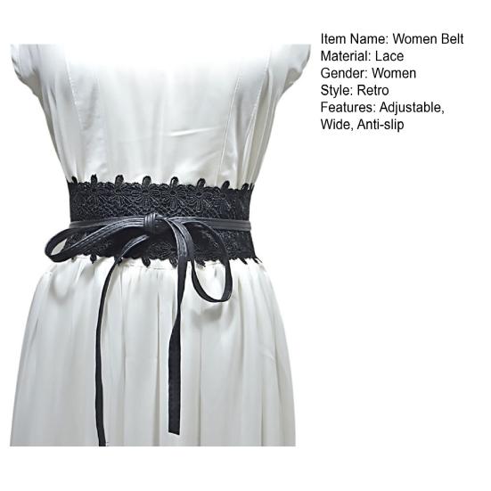 Damen-Gürtel, glatte Kunstleder-Spitze, breite Schnürung, verstellbar, rutschfest, feste Nähte, Retro, schlanke Taille, Dekoration, Kleid, Mantel, Taillengürtel