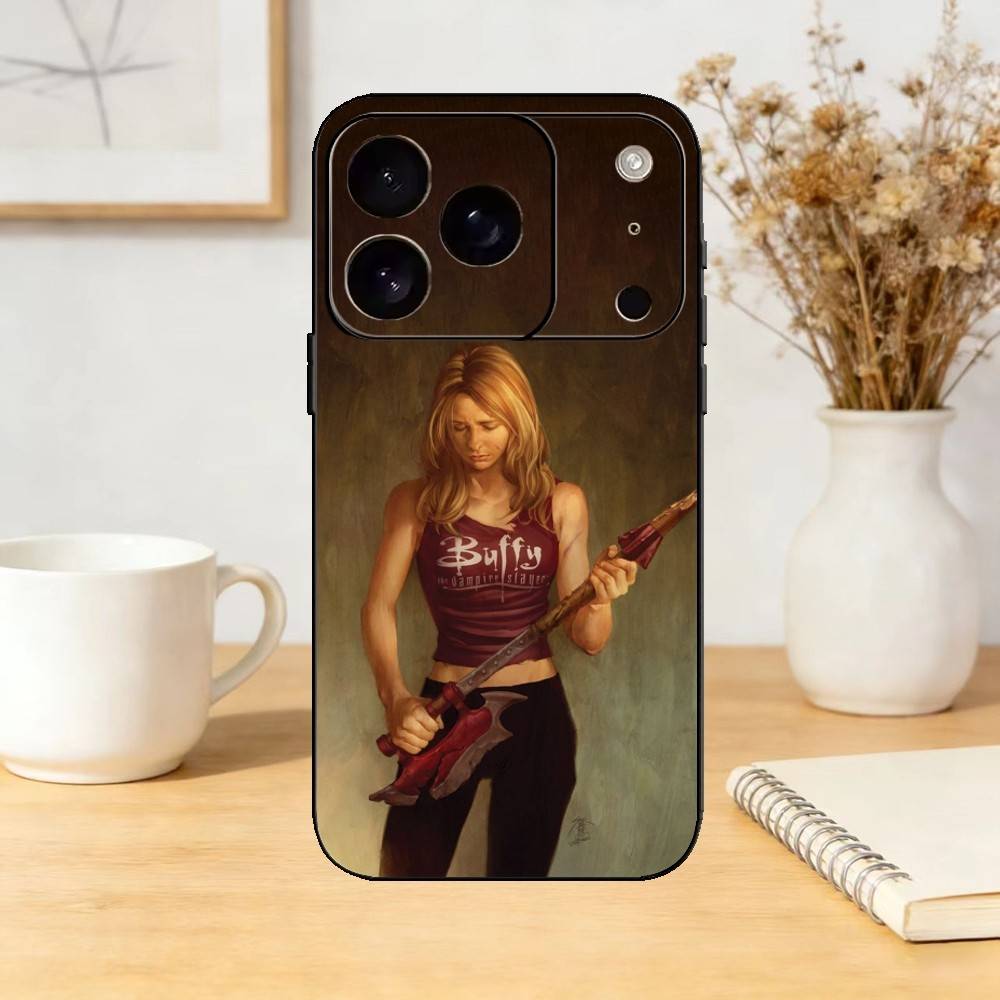 

B-Buffy The Vampire Slayer Phone Case For iPhone 17,16,15,14,13,12,11 Plus,Pro,Max,Mini Silicone black Soft Cover iPhone12