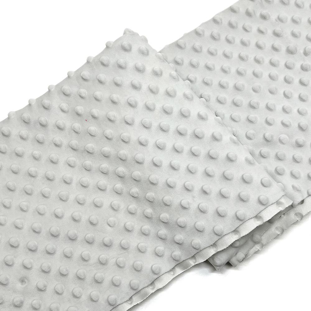 Minky Dot Fabric For Baby Comfort Blankets 1mm Pile Length Polyester Single Sided Swaddle Baby Crying Comfort Plush Fabric