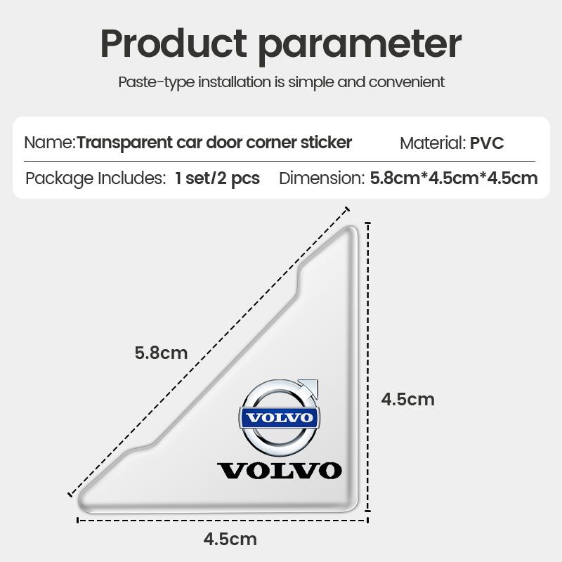 Silicone Car Door Corner Cover Buffer Sticker Protection Scratch Protector For Volvo XC90 V90 V60 XC60 V40 S80 S60 S90 C40 XC40