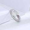 Buyee 925 Sterling Silver White Ring Light Full Zircon Ring Finger for Woman Girl Classic Wedding Fine Jewelry Circle