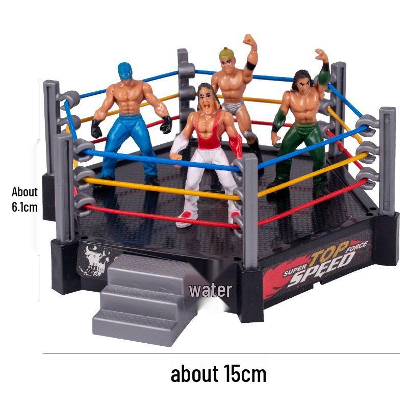 Crossfighter Gladiator Ring Set: Children's Wrestler Figurine Toy Model