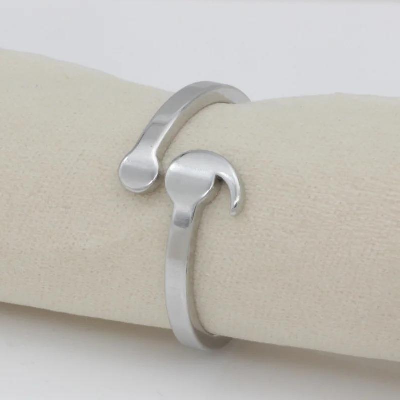 

Простое Модное Вдохновляющее Кольцо Креативный Дизайн Точка с Запятой Женское Мужское Кольцо Волна Вдохновляющие Украшения Подарок для Выпускника на День Святого Валентина 8