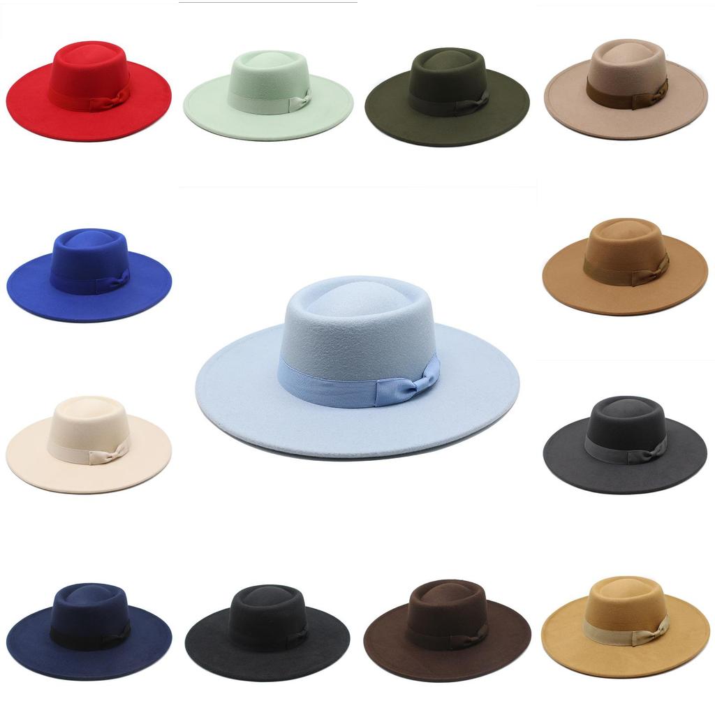Wool Felt Bowler Hat With Wide Brim For Men And Women Outdoor Sun Protection