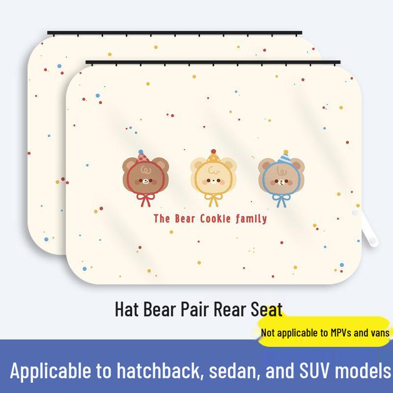 Car Window Sunshade: Sliding Rail Blackout Curtain for Baby Privacy and Sun Protection