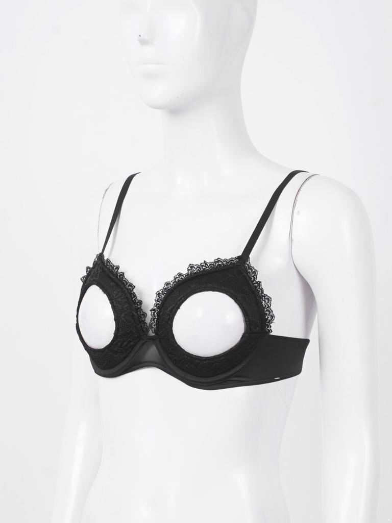 Womens Sexy Lingerie Lace Floral Sheer Hollow Out Wireless Unlined Bra Tops