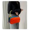 Colorful Patchwork Crossbody Bag Multi Zipper Cosmetic Toiletry Bag With Woven Strap Shoulder Bag For Women Gifts