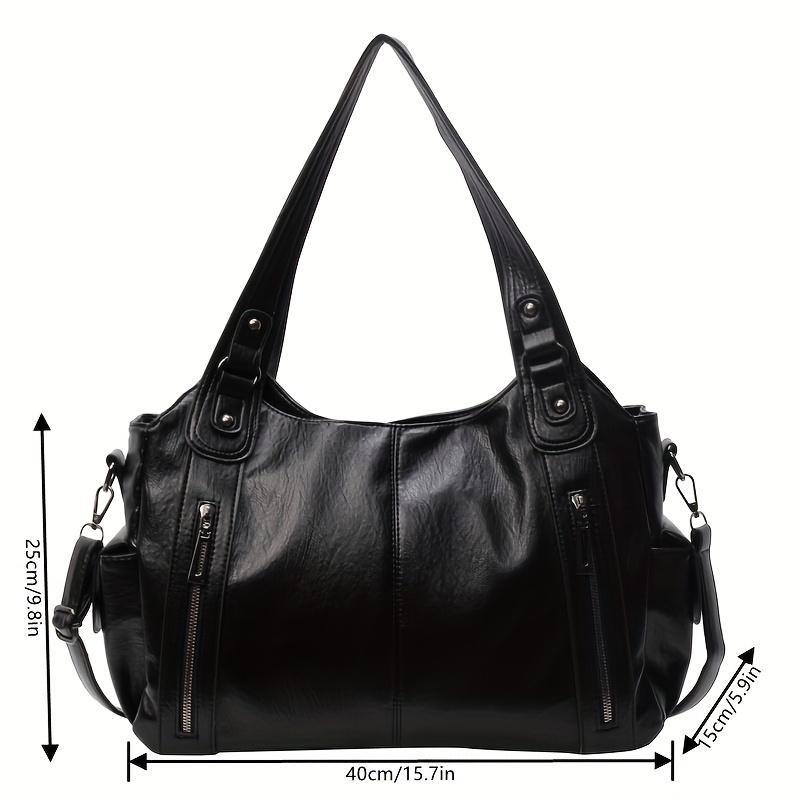 Retro Lightweight Travel Bag, Portable Sports Tote Bag With Rivet Decor, Business Trip Wide Strap Shoulder Bag, Swimming Fitness Bag