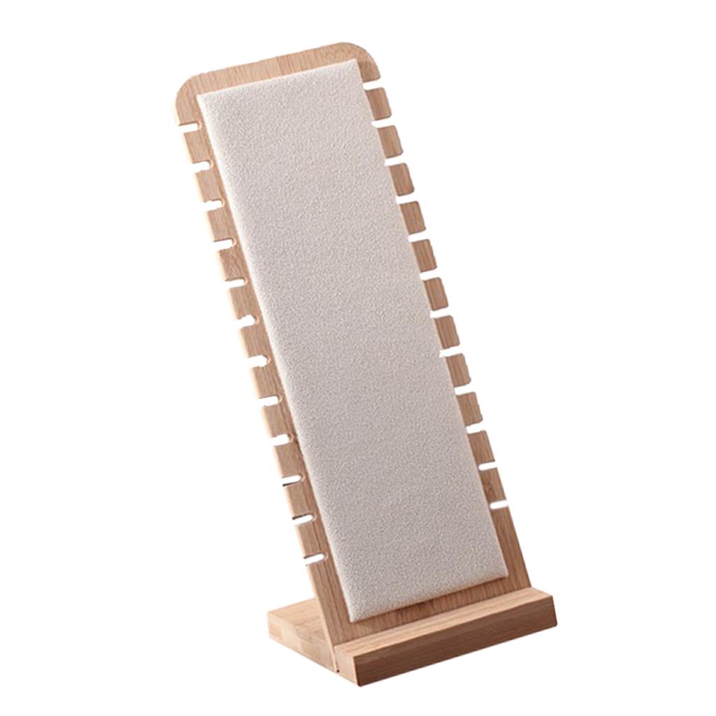 Jewelry Display Stand Necklace Earring Rings Organizer  White Leather