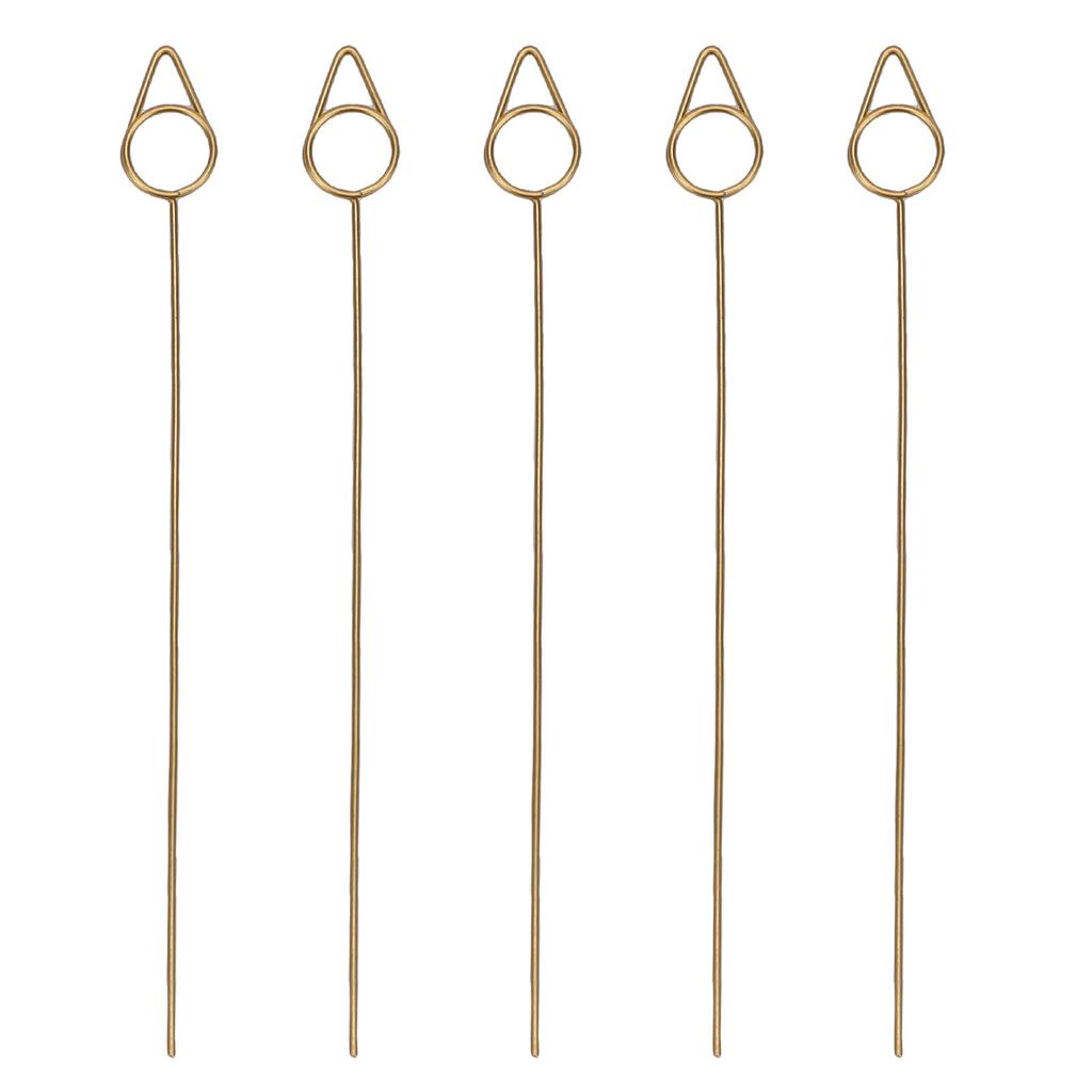 40 PCS Floral Card Holder Picks Gold Cone Shaped Gift Card Bouquet Holders for Photos Memo 150MM
