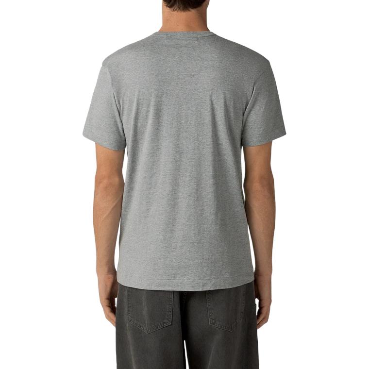 CDG Play T-Shirts Men's Gray Crew Neck Moderate AZ-T322-051-2