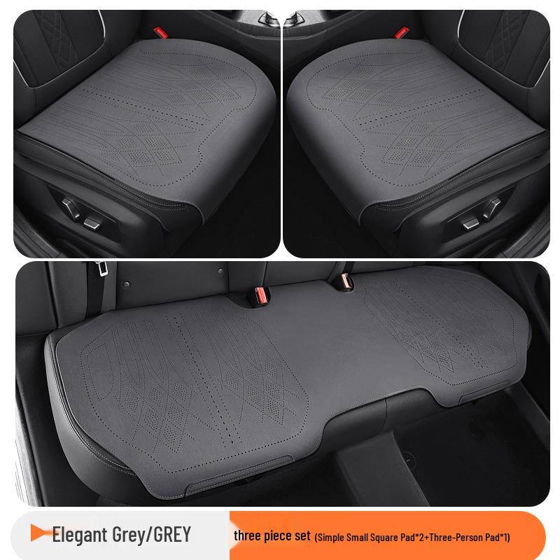 Universelles ultradünnes atmungsaktives Wildleder-Autositzkissen-Set für alle Jahreszeiten