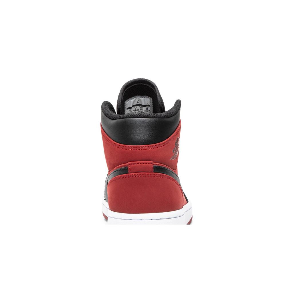 Air Jordan 1 Mid 'Reverse Banned' (Unisex) Gym Red / Black-White Vintage Basketball Shoes 554724 610