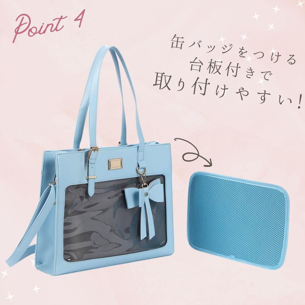 Harujio Ita Bag Tote Bag Shoulder Bag Handbag Cute Ita Bag Luxury Ita Bag Itaba Oshikatsu Goods Plush Bag Ribbon Black White Pink Light Blue Popular