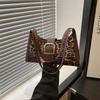 New fashion leopard print trend belt decoration shoulder armpit bag retro versatile daily handbag