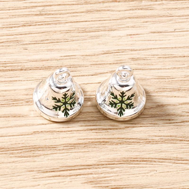 5Pcs Fashion Christmas Charms Cute Christmas Ring Bell Socking Pendant For Earring Necklace Making Accessories