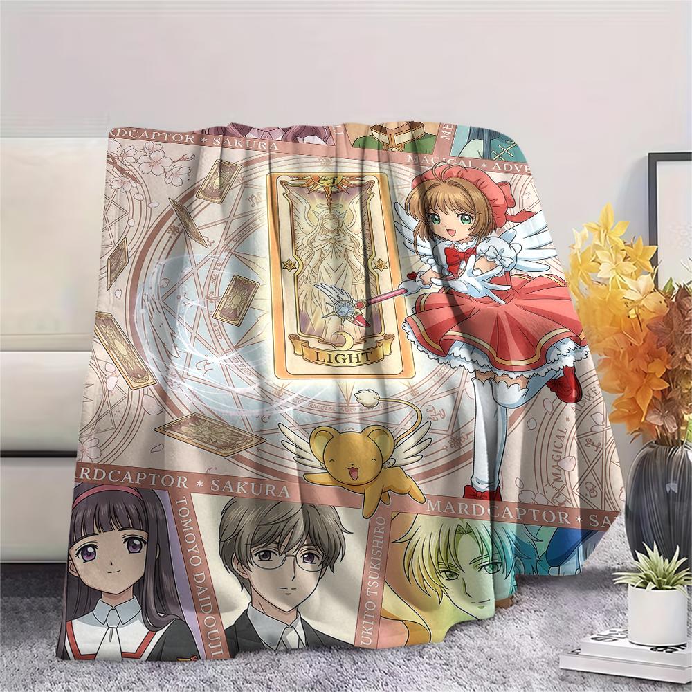Cardcaptor Sakura splicingPrint Flannel Blanket, High Quality Comfortable for All Seasons, Home Decor, Warmth and Comfort