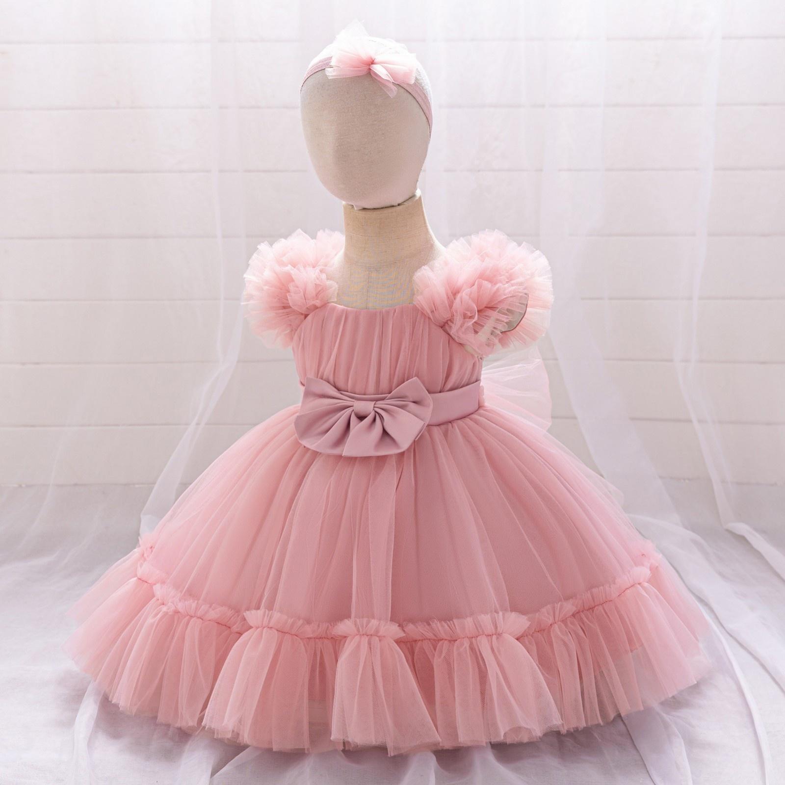 

Платье принцессы для девочек для выступления 80 розовый