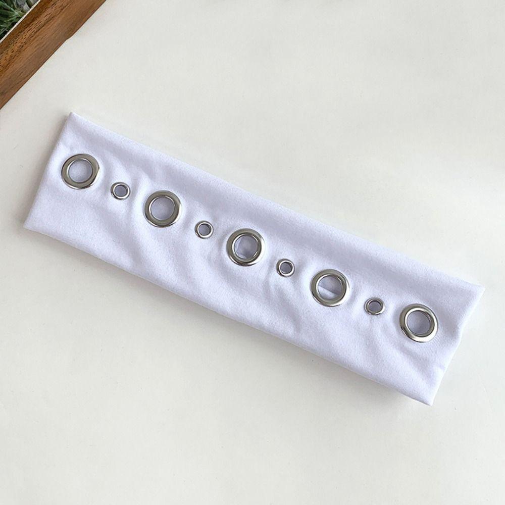 Hollowed Out Eyelets Punk Hairband Sweet Style Vintage Headwrap Retro Face Wash Headband For Women
