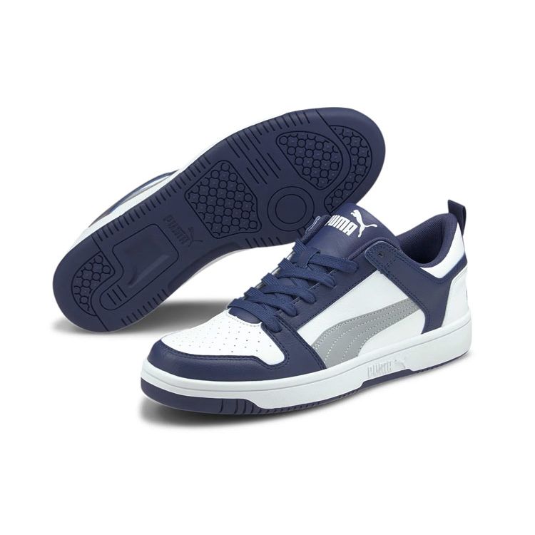 Puma Rebound Layup Lo SL Versatile Low-Top Sneakers Unisex Sneakers Blue White 369866-13