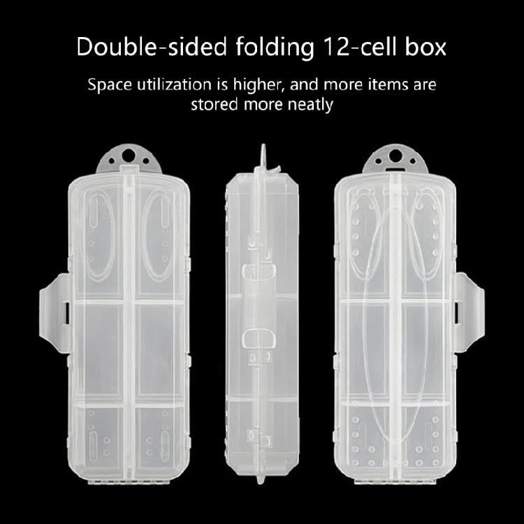 Outdoor Fishing Tool Box Portable Fishing Tackle Box Fishing Tool Baits Lures Box Double Sided Baits Lures Organizers