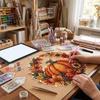 Black Cat Halloween  Painting Kit Acrylic Pumpkin Wall Hangings Kit  Halloween