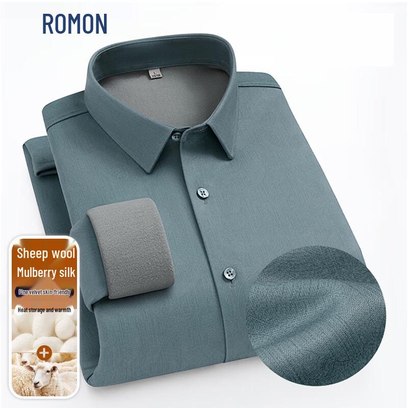 

ROMON Men s Wool Blend Thermal Long Sleeve Shirt 3XL