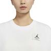 Jordan Solid Color Crew Neck Logo Print Short Sleeve T-Shirt Women Tops White DD7058-100