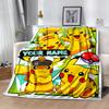 Pikachu Adventure: Name Blanket Ultra-Soft Suitable for Office Office Chair Livingroom Four Seasons Multipurpose Modern Style