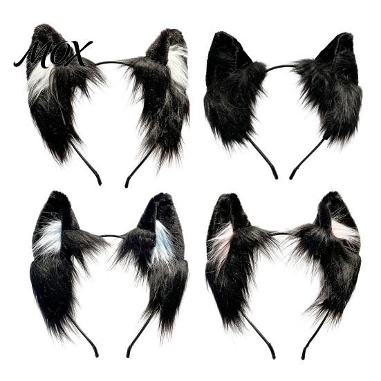 Carnival Masquerade Props Cat Ears Headband, Soft Fuzzy Headband for Men Women, Furry Hairhoop Faux Fur Animal Headwear Cosplay Costume Halloween