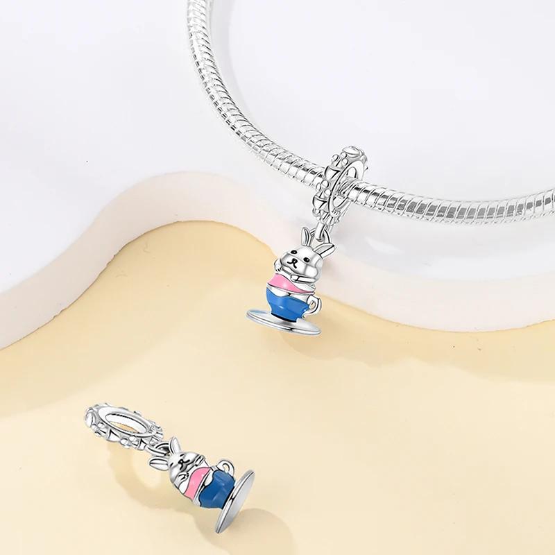 Charm Bead Charms Authentic Copper Plated Easter Bunny Bead Charms Compatible With Bracelets Diy Fine Gift Women Delicate Jewellery Accessory